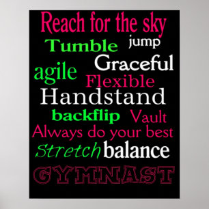 Gymnastics Poster Girl's Room