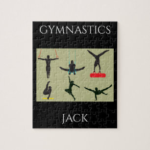 "GYMNASTICS Puzzle für Jungen mit personalisiertem