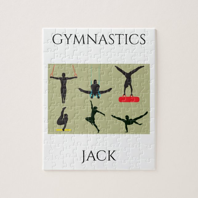"GYMNASTICS-Puzzle für Jungen mit personalisiertem Puzzle (Vertikal)