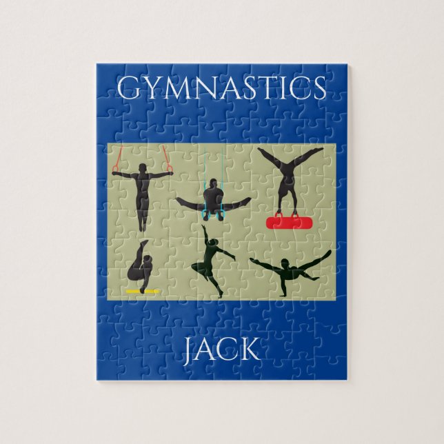 "GYMNASTICS-Puzzle für Jungen mit personalisiertem Puzzle (Vertikal)