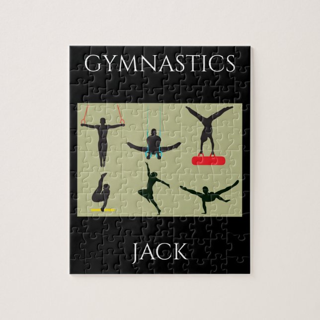 "GYMNASTICS-Puzzle für Jungen mit personalisiertem Puzzle (Vertikal)