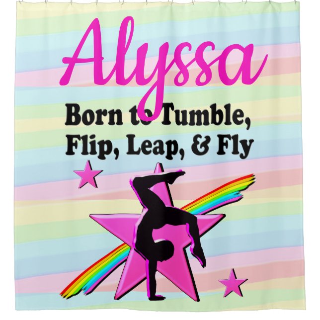 GYMNASTICS QUEE DUSCHVORHANG (Vorderseite)