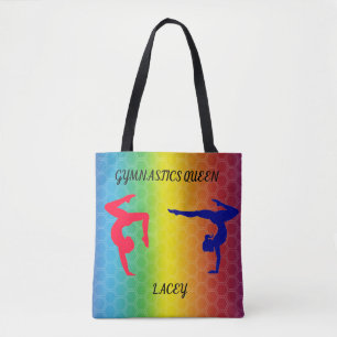 "GYMNASTICS QUEEN" TOTE BAG, PERSONALISIERTER NAME