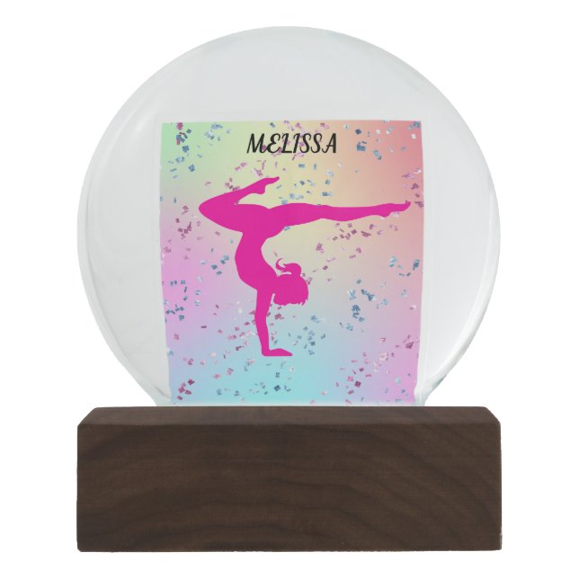 GYMNASTICS RAINBOUR CUSTOM GYMNAST SNOW GLOBE SCHNEEKUGEL (Vorderseite)