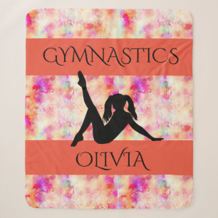 GYMNASTICS SHERPA BLANKET. Personalisierter Name. Sherpadecke