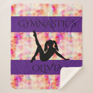 GYMNASTICS SHERPA BLANKET. Personalisierter Name. Sherpadecke