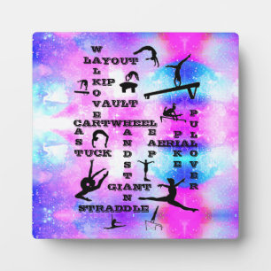 Gymnastics Skills Tabletop Plaque with Easel Fotoplatte