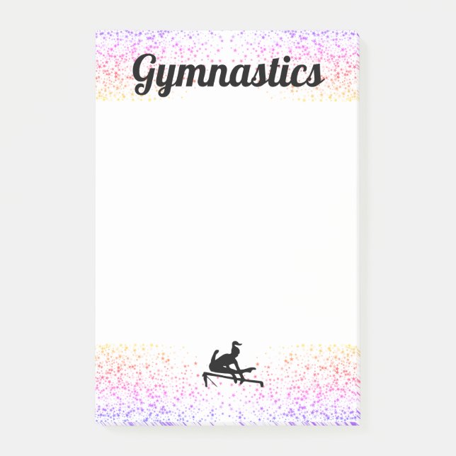 GYMNASTICS STATIONERY - Post-it Notes 4"x 6" Klebezettel (Vorderseite)