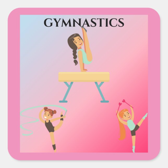 Gymnastics stickers for girl's. (Vorderseite)
