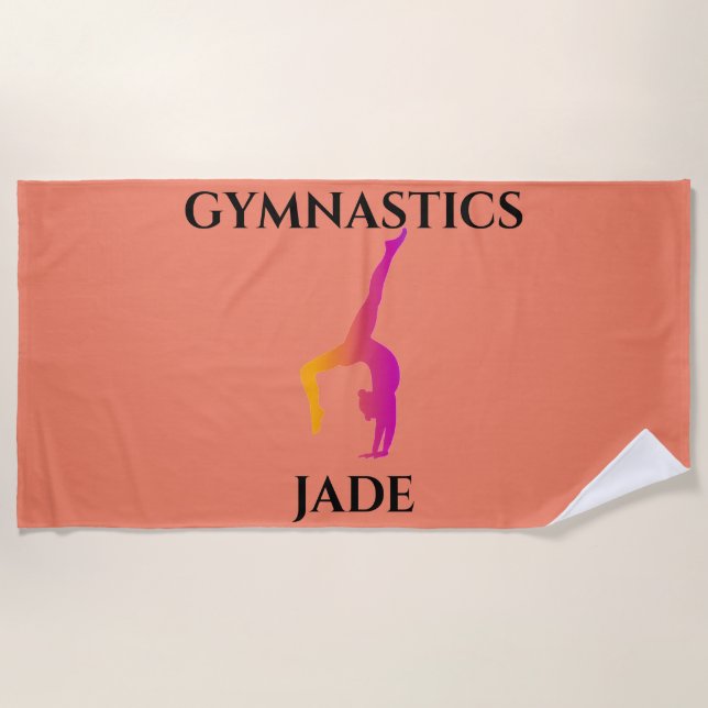 "GYMNASTICS" Strandtuch. Strandtuch (Vorderseite)