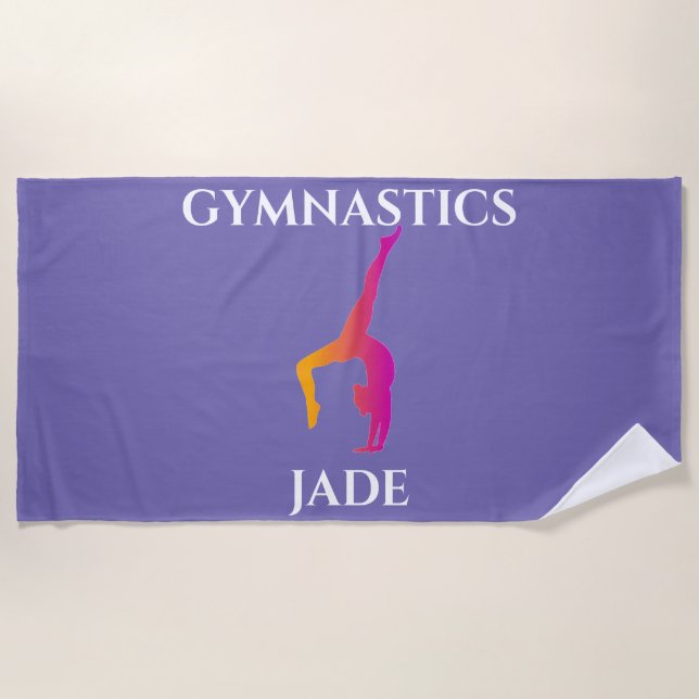"GYMNASTICS" Strandtuch. Strandtuch (Vorderseite)