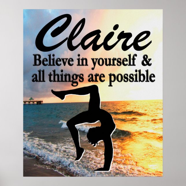 GYMNASTICS TRÄUMT PERSONALISIERTES GYMNNAST POSTER (Vorne)