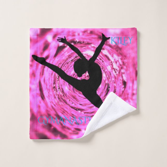 GYMNASTICS Waschlappen mit personalisiertem Namen. (Waschlappen)