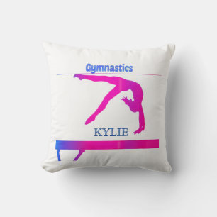 GYMNASTICS wirft Kissen. Personalisierter Name! Kissen