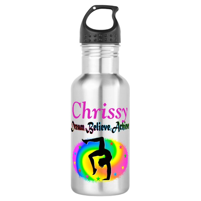 GYMNASTICS ZIELE PERSONALISIERTE WASSERFLASCHE (Vorderseite)