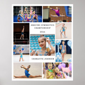 Gymnastik 9 Foto Collage Personalisiertes Poster