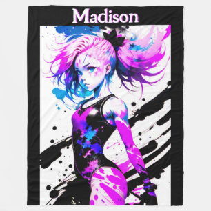 Gymnastik Abstrakt Spirit of the Gymnast Custom Fleecedecke