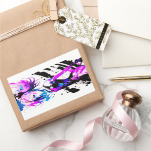 Gymnastik Abstrakter Geist des Gymnastes Rechteckiger Aufkleber