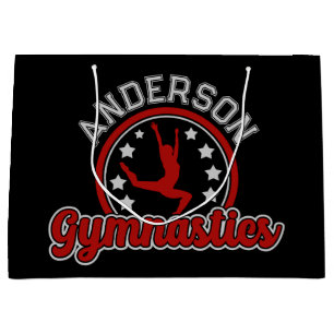 Gymnastik ADD NAME Gymnast Vault Floor Athlete Große Geschenktüte