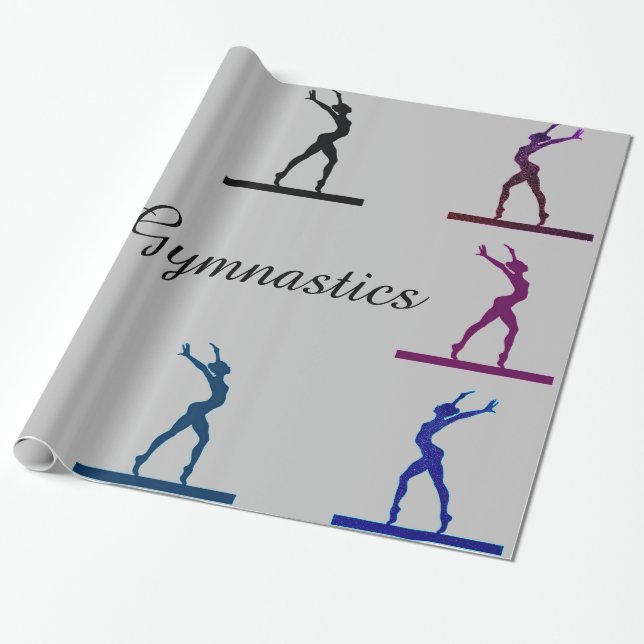 Gymnastik Balance Beam Geschenkpapier (Ungerollt)