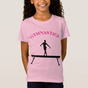 Gymnastik Balancebrage mit Namen Girls T - Shirt