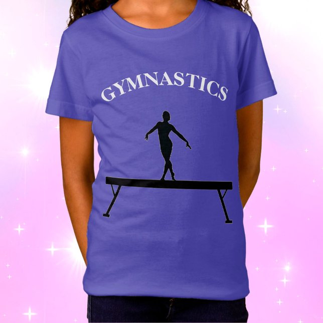 Gymnastik Balancebrage mit Namen Girls T - Shirt (Von Creator hochgeladen)