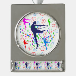 Gymnastik Banner-Ornament Silber