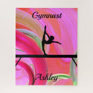 Gymnastik Beam Bold Abstrakt Custom Puzzle