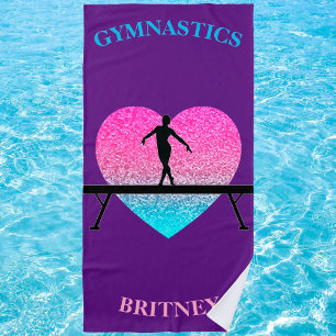 Gymnastik Beam Sparkle Lila Strandhandtuch