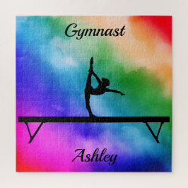 Gymnastik Beam Watercolor Puzzle