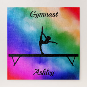 Gymnastik Beam Watercolor Puzzle