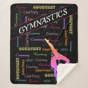Gymnastik Blanka mit ihrem Namen überall Sherpadecke