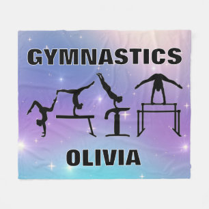 Gymnastik Blanket Lila Türkis Fleecedecke