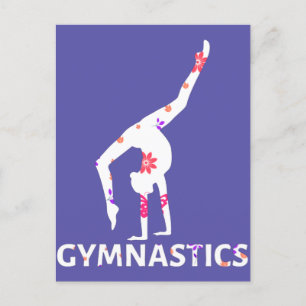 Gymnastik Blume Power Handstand Postkarte