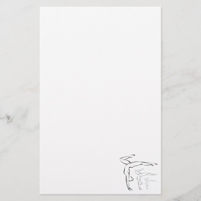 Gymnastik Briefpapier (Vorderseite)
