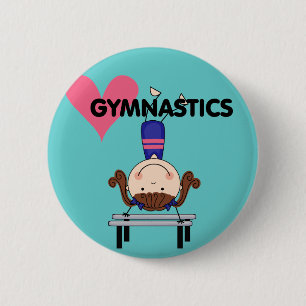 GYMNASTIK - brünette MädchenHandstands Button