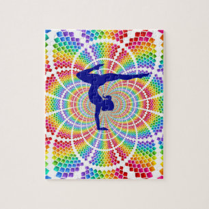 Gymnastik bunten Puzzle für Mädchen.