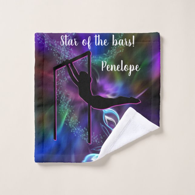 Gymnastik Butterfly Star der Bars Personalisiert Waschlappen (Waschlappen)