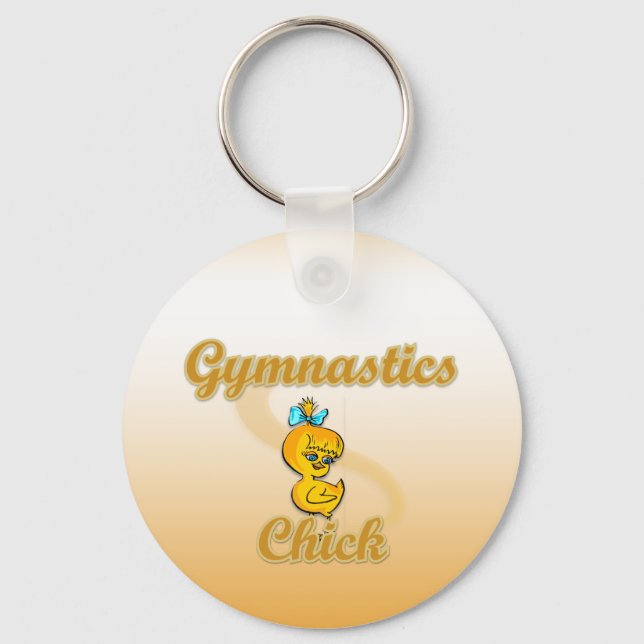 Gymnastik Chick Schlüsselanhänger (Vorderseite)