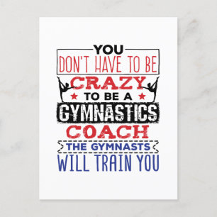 Gymnastik Coach Funny Apprecive Geschenk Crazy Postkarte