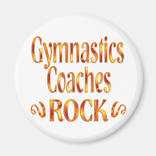Gymnastik Coaches Rock Magnet (Vorne)