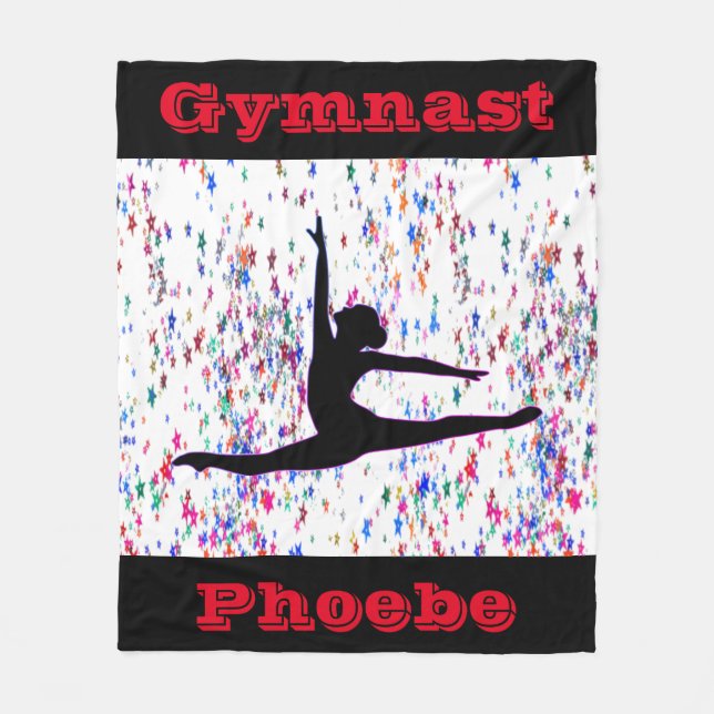Gymnastik Confetti Stars Fleece Blanket (Vorderseite)