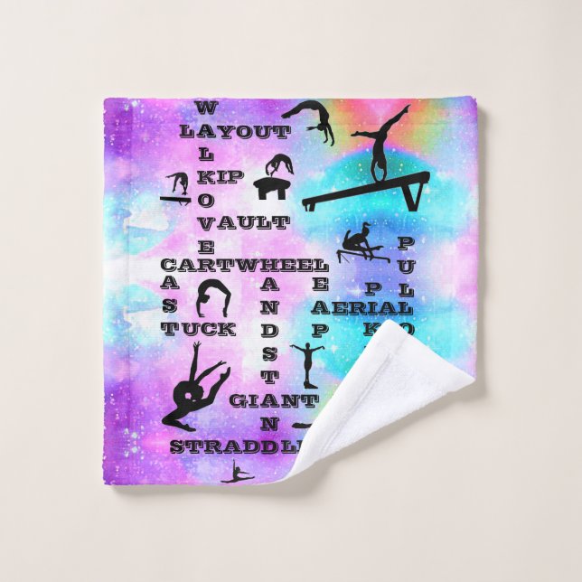 Gymnastik Crosswords Hologram Skills Wash Tuch (Waschlappen)