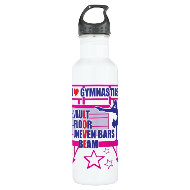 Gymnastik Edelstahlflasche (Vorderseite)