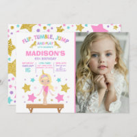 Gymnastik Einladung Unicorn Gymnastik Party