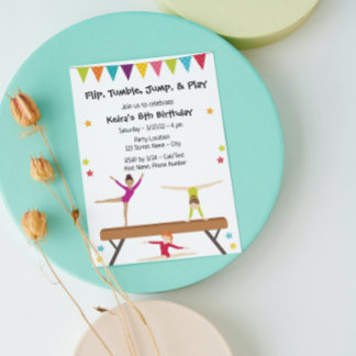 Gymnastik Einladung zum Geburtstag