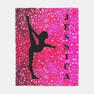 Gymnastik Fallende Herzen Fleece Blanket