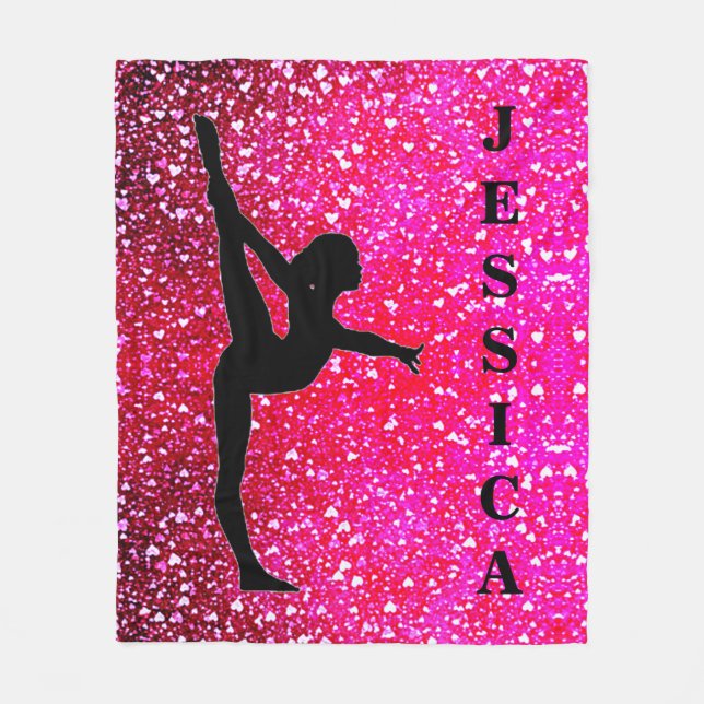 Gymnastik Fallende Herzen Fleece Blanket (Vorderseite)