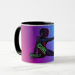 Gymnastik Farben Word Art Tasse