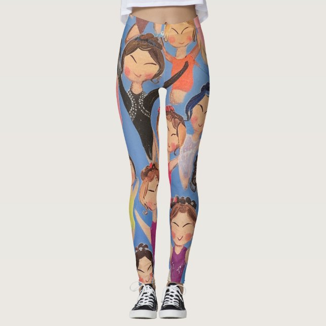 Gymnastik farbiges Mustergeschenk Leggings (Vorderseite)